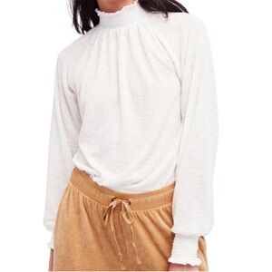 Free People Boulevard Textured Ruffle Top